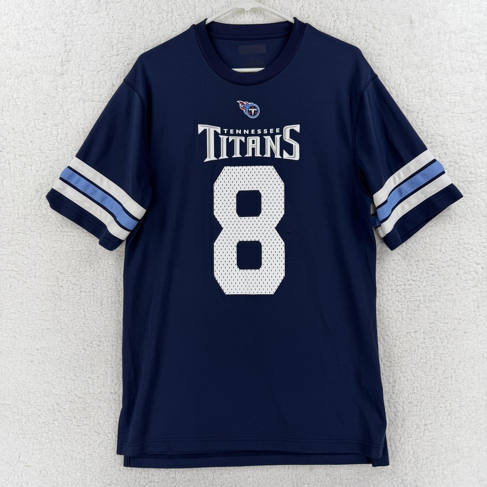 Tennessee Titans Jersey Mens Medium Navy Blue NFL Football Marcus Mariota 8